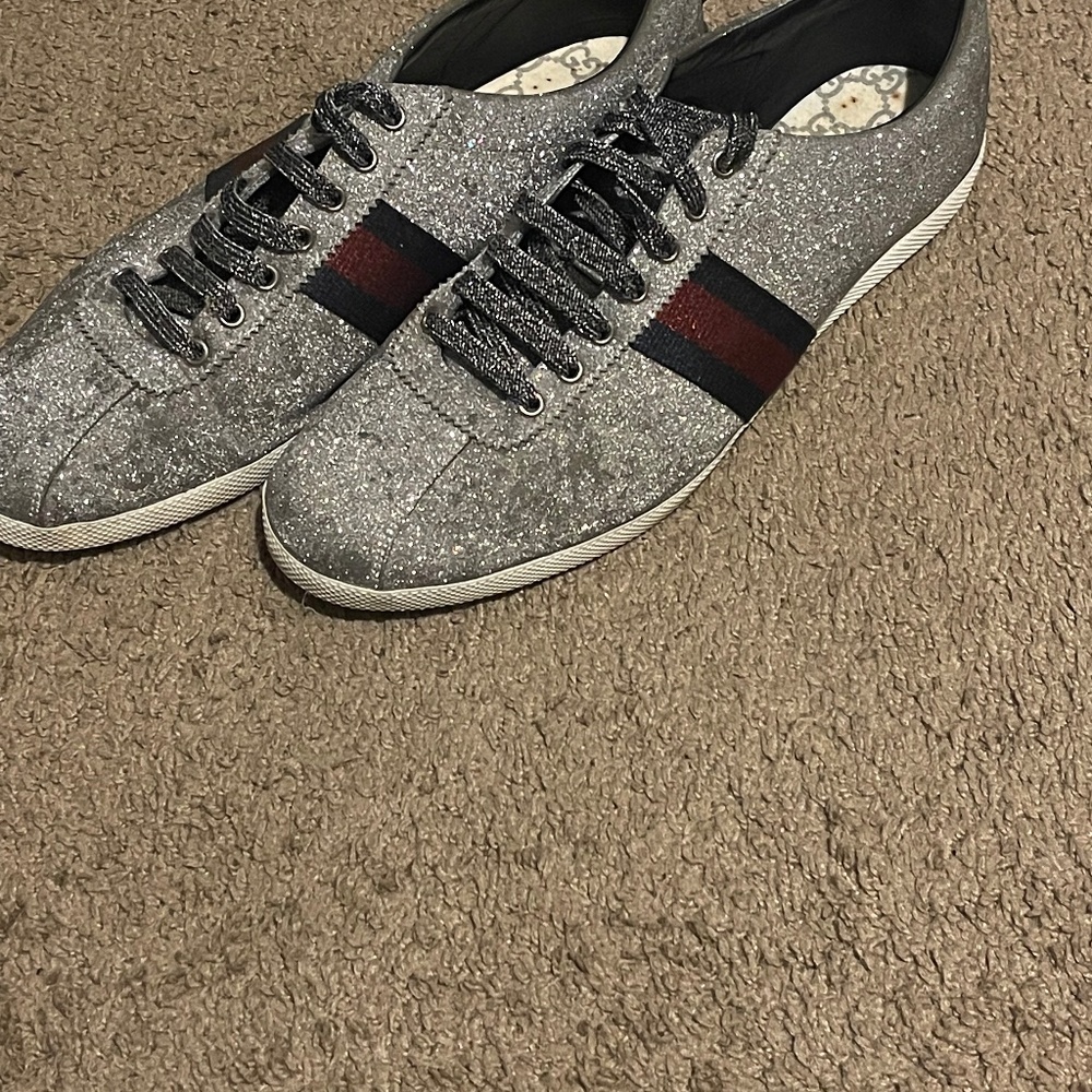 Men Glittered Gucci Skippers